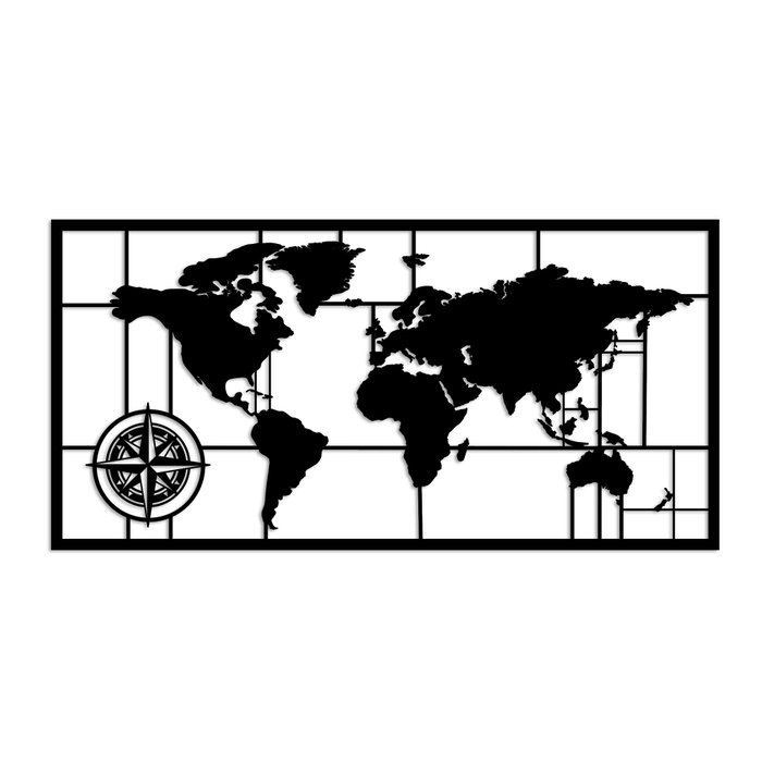 Wallity World Map 9-L Negro Wallity World Map 9-L Negro